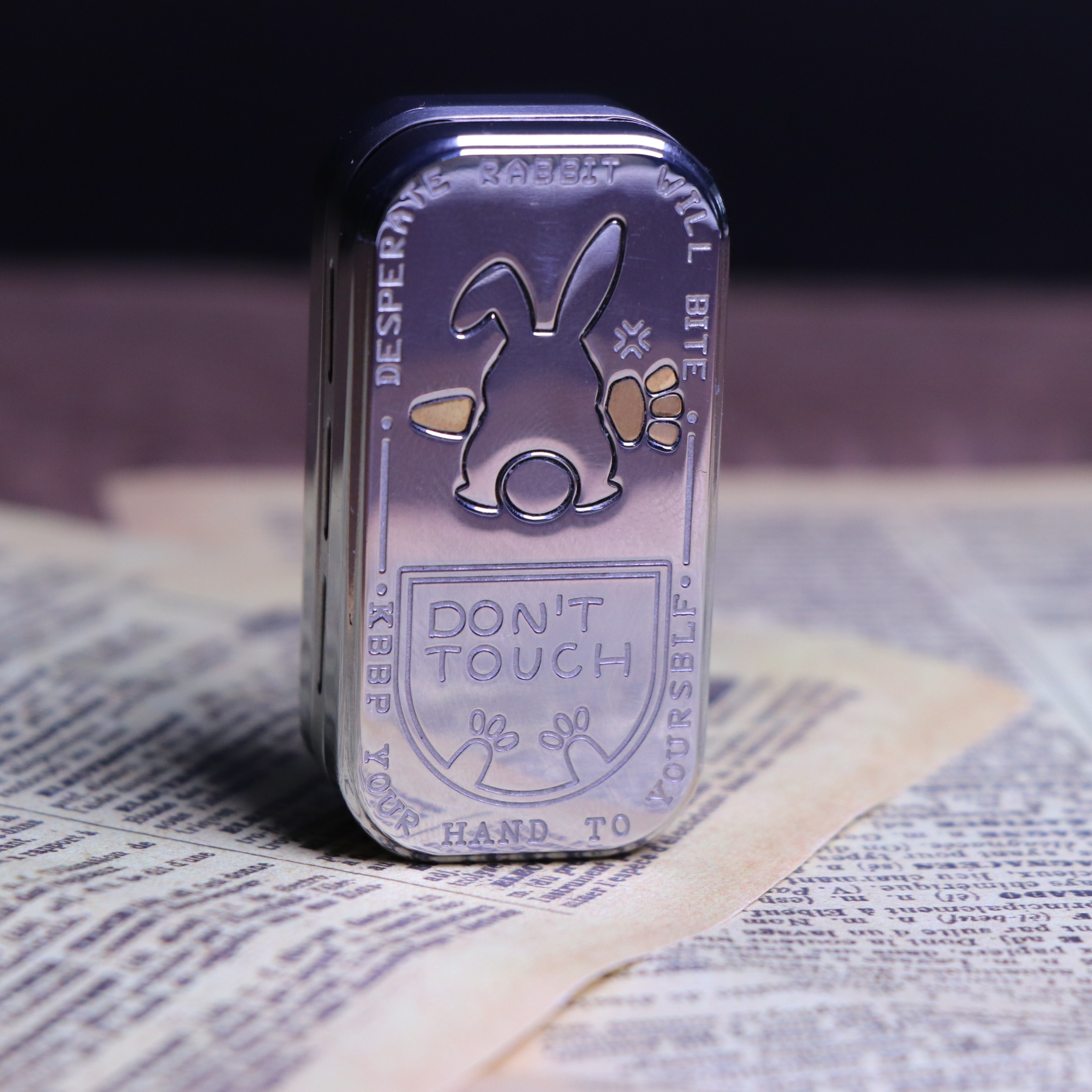 反骨指玩edc 欧刻银 黑色不锈钢+钛中板兔子音叉金属机械指上解压,玩具/童车/益智/积木/模型,EDC玩具,淘宝优惠券,粉丝福利购,淘宝优惠卷