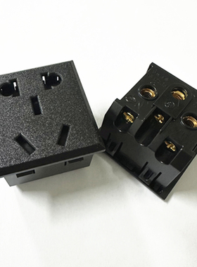 PDU嵌入式五孔电源插座10A250V国标ML-2/3二三插桌面机柜插座模块