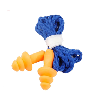 3M隔音耳塞1270圣诞树防水游泳睡眠学习专业防噪音劳保带线可水洗