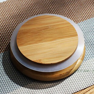 茶叶罐盖子储物罐盖子玻璃杯竹木密封盖直供可定制布艺盖陶罐盖子