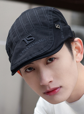 新款情侣贝雷帽男女士前进帽鸭舌帽春夏季韩版潮百搭时尚画家帽