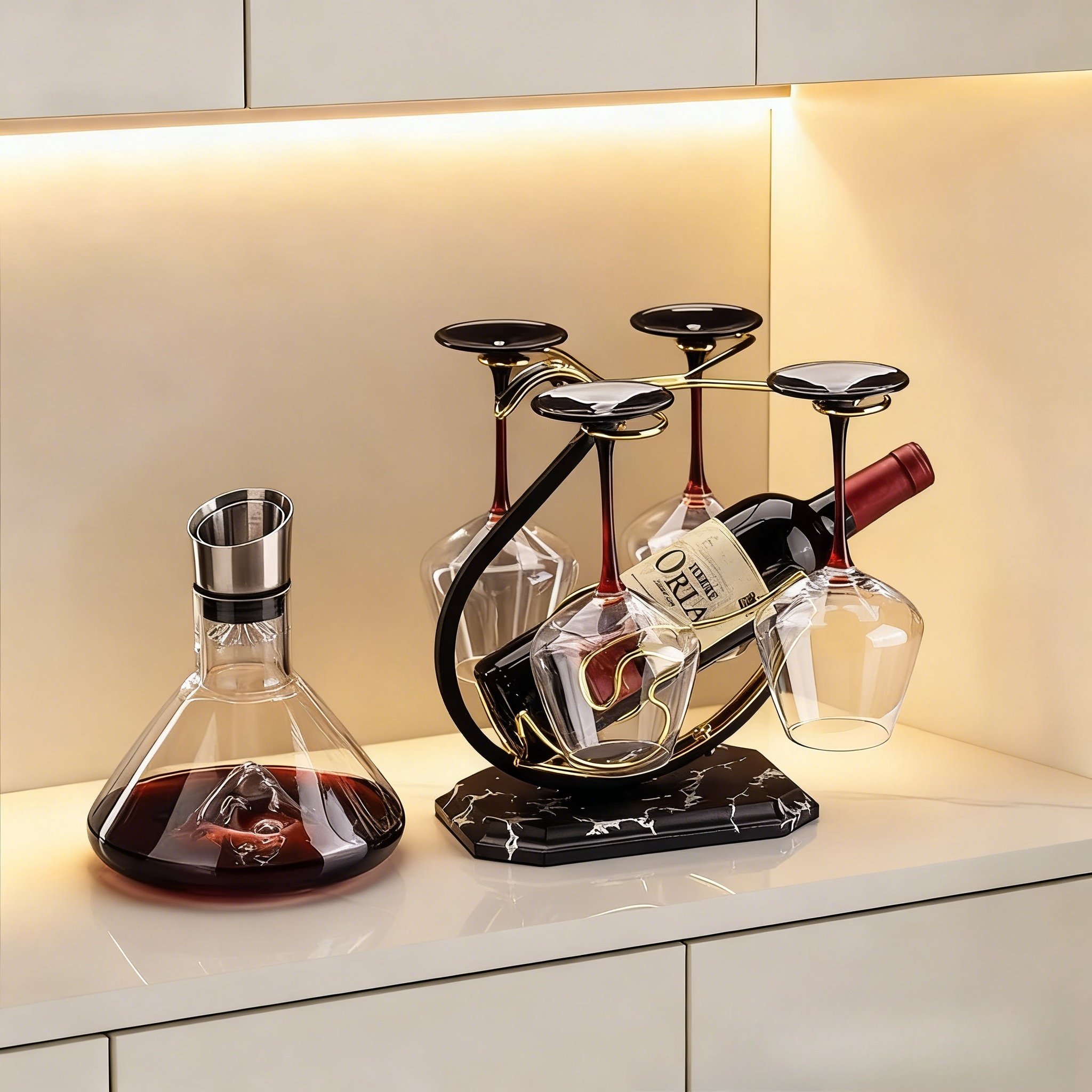 红酒架摆件天鹅客厅餐边柜轻奢高档大气酒柜装饰品乔迁礼物红酒托,家居饰品,桌面摆件,淘宝优惠券,粉丝福利购,淘宝优惠卷