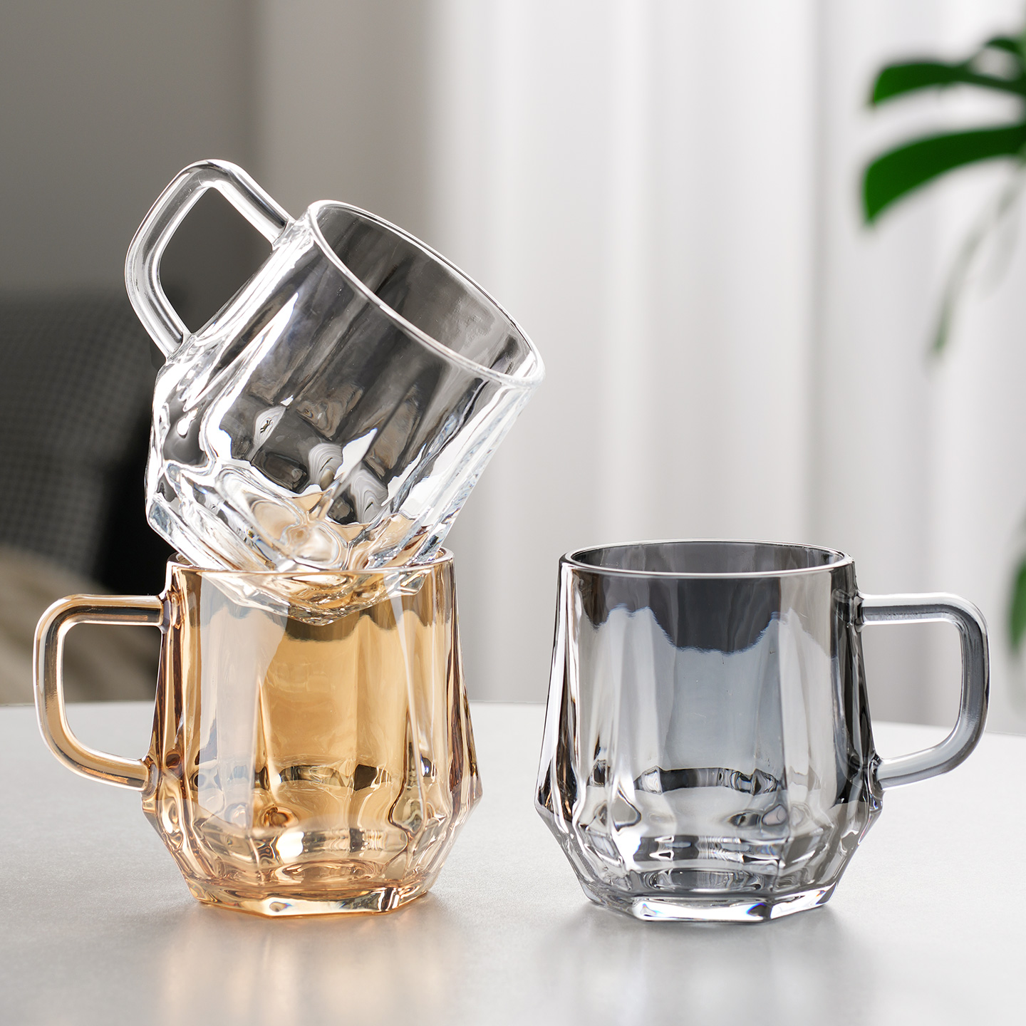 家用玻璃杯耐高温茶杯水壶杯子