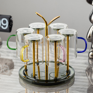 杯架茶杯收纳架子悬挂创意杯子置物架放水杯挂架家用玻璃杯沥水架