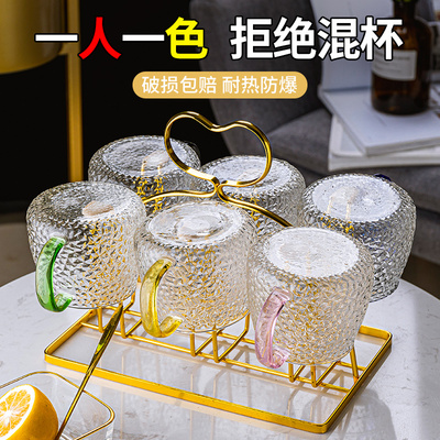 杯子家庭套装水杯家用茶杯喝水杯子客厅待客玻璃杯杯具欧式轻奢