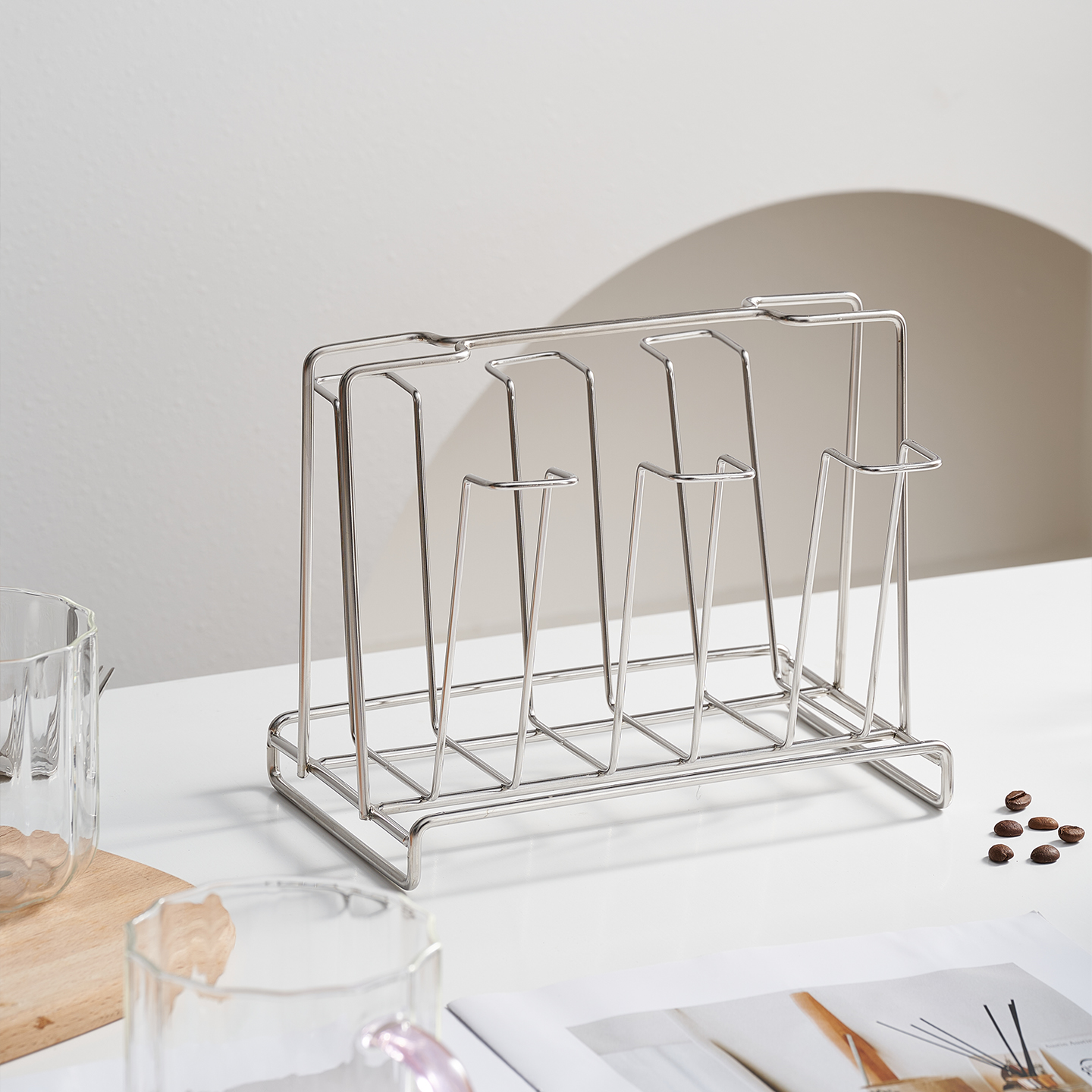 轻奢高级感托盘一体杯架