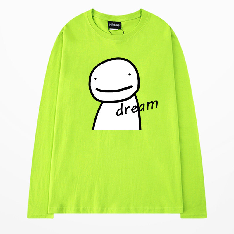 我的dream周边短袖世界大神同款长袖荧光绿宽松纯棉儿童t恤秋冬季