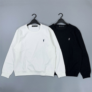 男女情侣款 秋季 马球左胸刺绣圆领套头卫衣丝滑空气布 元 老百姓