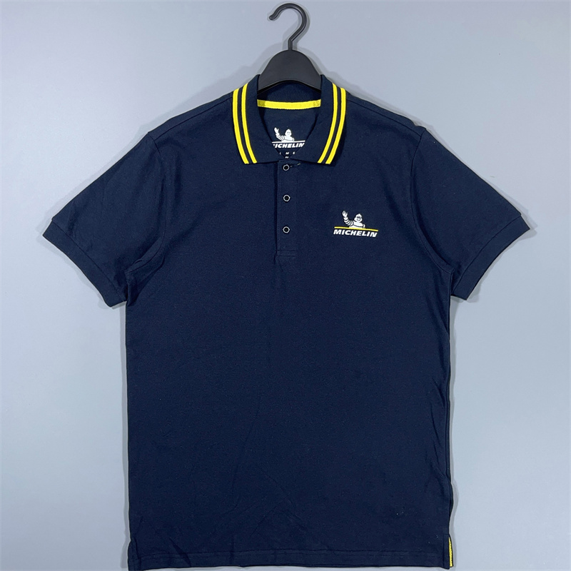 老百姓 元 款2出口欧洲美洲亚洲MICHELIN翻领POLO衫T恤男商务门襟