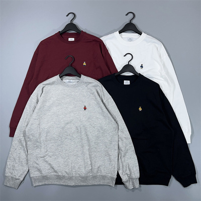 小熊日单简约卡通套头卫衣