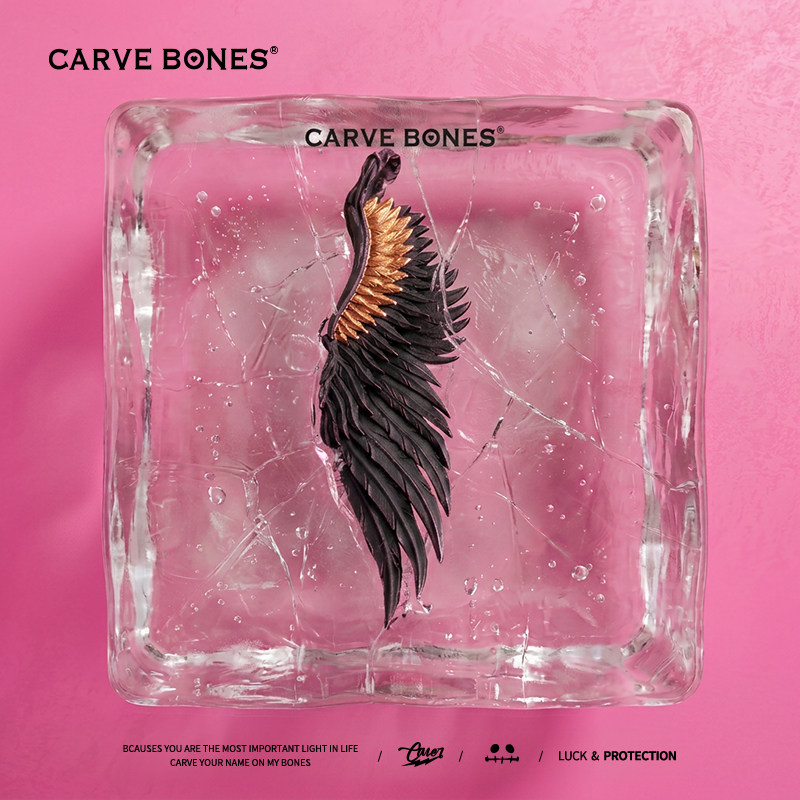 CARVE BONES刻骨刻骨原创设计吊坠925银手工创意高档定制天使之翼