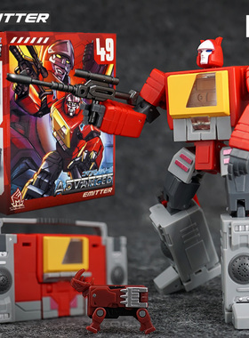 MFT小比例变形MF49立体声磁带收录机录音机G1动画玩具金刚犀牛