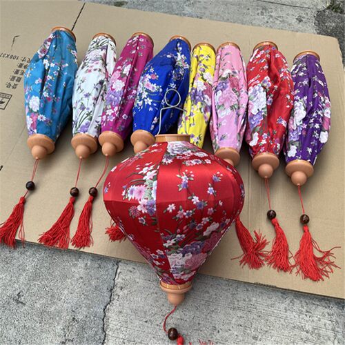 飞碟折叠绸布冬瓜户外灯笼