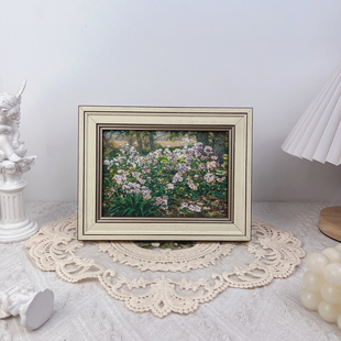 风之花法式 饰画油画家居摆件轻奢相框客厅玄关民宿挂画 中古花卉装