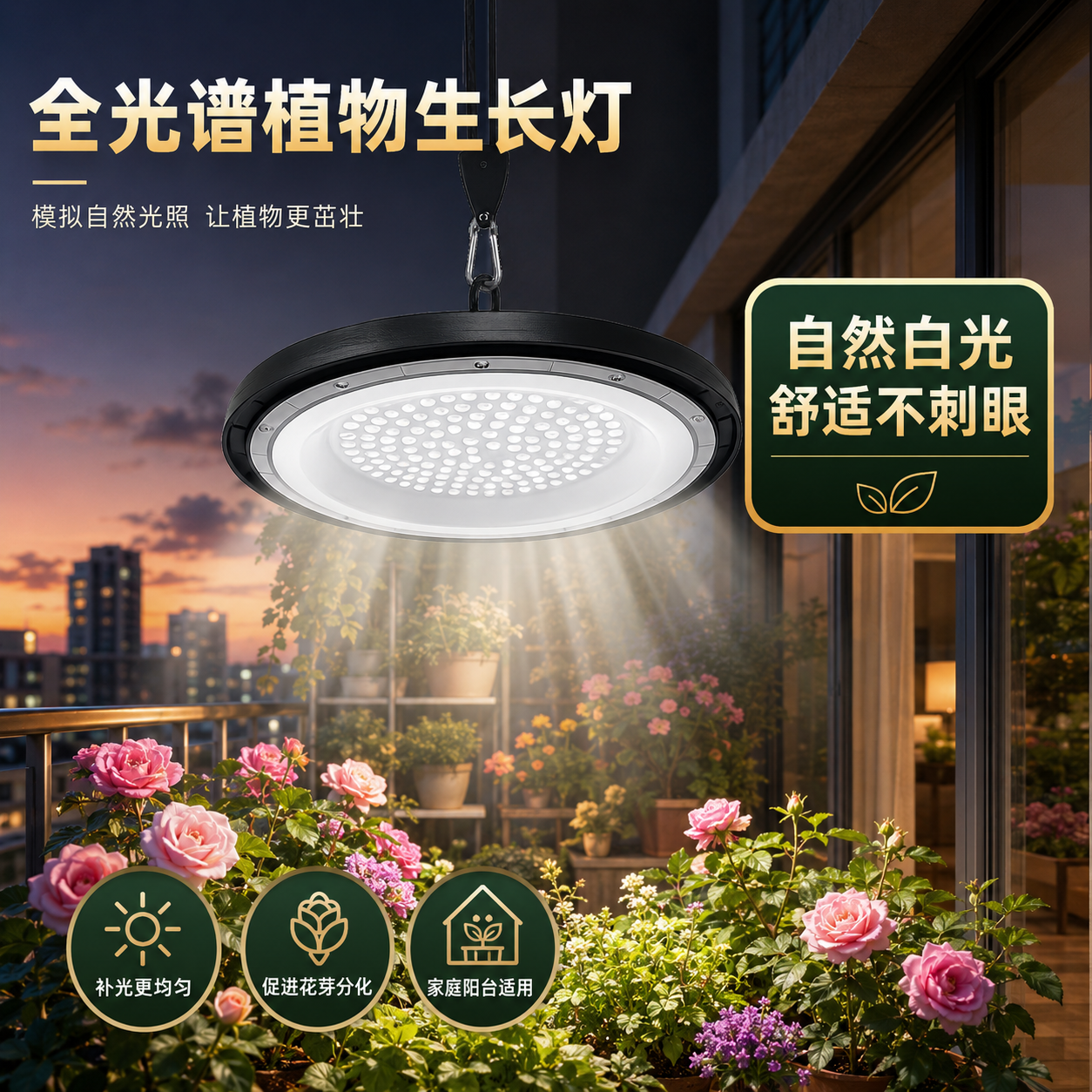 全光谱室内植物补光灯三角梅月季
