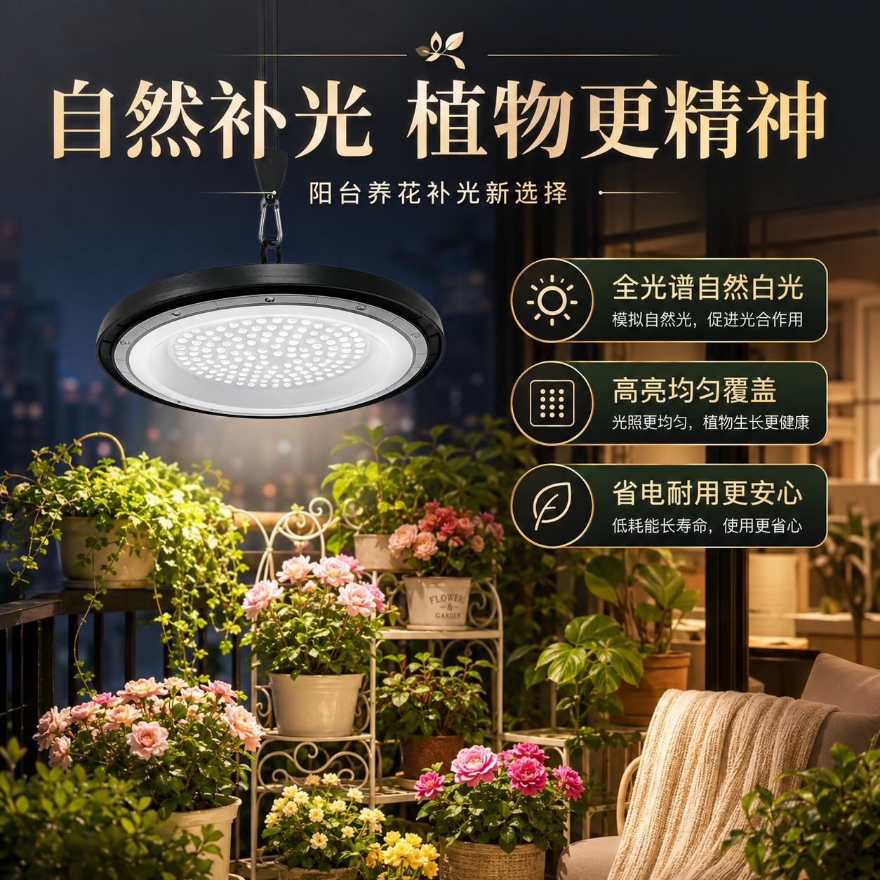 LED专用植物补光家用室内阳台用