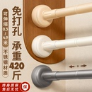 免打孔伸缩杆承重晾衣杆衣架不锈钢窗帘挂杆浴帘杆子门帘衣柜撑杆