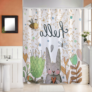 免打孔加厚浴帘套装