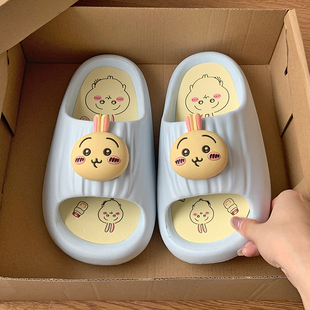 假日秋千网红乌萨奇拖鞋女夏外穿网红软底居家防滑室内踩屎感凉鞋