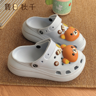 假日秋千增高厚底EVA足弓洞洞鞋