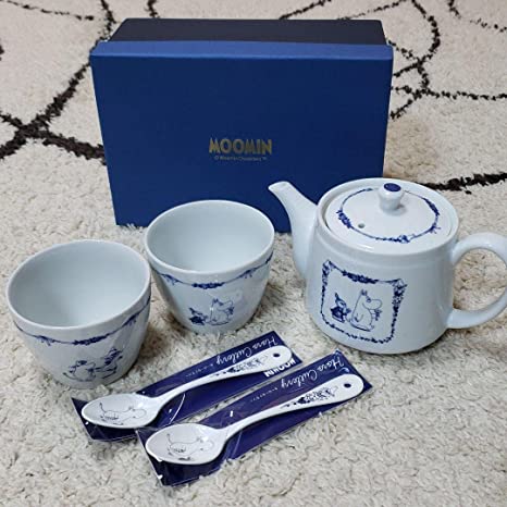 波佐见烧蓝乡村姆明马克杯