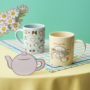 予 日本代购afternoon tea与插画家Teraoka Natsumi合作 杯子 包