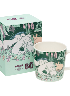 日本代购 姆明moomin马克杯80周年纪念水杯马克杯 茶壶 盘子 碗