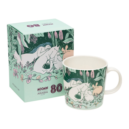 日本代购 姆明moomin马克杯80周年纪念水杯马克杯 茶壶 盘子 碗