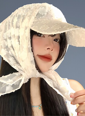 韩版竖条纹花朵头巾帽子女春夏薄