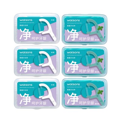 屈臣氏细滑深洁双线超细线牙线棒