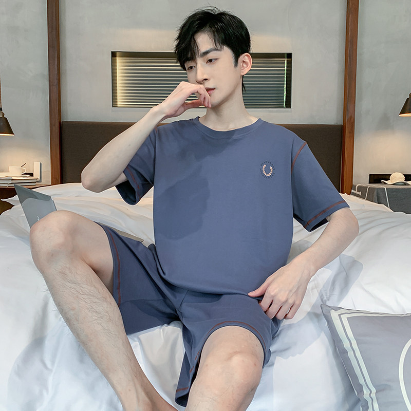 睡衣男夏季纯棉短袖短裤特大码220斤250斤5XL6XL家居服男青年套装