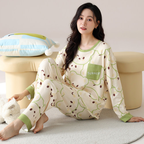 特大码女秋冬睡衣超大号女款纯棉胖mm加大码宽松套装220斤5XL6XL