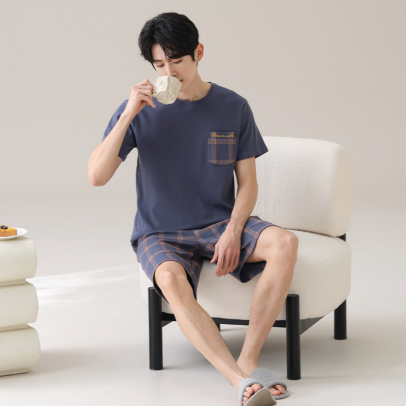 男士睡衣加肥加大特大码200斤250斤夏季短袖短裤莫代尔棉6XL套装