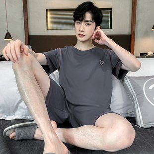 睡衣男款纯棉短袖短裤夏季薄款200斤加肥加大码250斤5XL6XL家居服