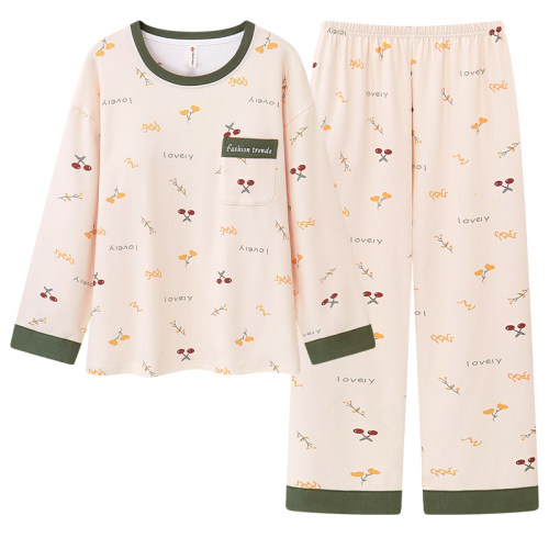 睡衣女春秋冬纯棉特大码长袖长裤胖mm加肥家居服200斤220斤5XL6XL