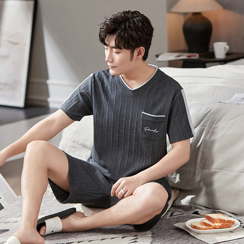 莫代尔男士短袖t恤短裤夏季特大码套装加肥加大200斤5XL260斤6XL