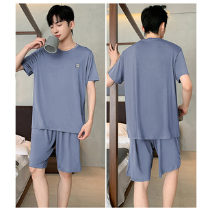 男士睡衣男款夏款200斤250斤5XL6XL夏季短袖莫代尔家居服夏天套装