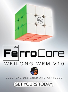 【派魔方】魔域威龙WRM V10魔方铁轴球磁 CubeHead限定Ferrocore