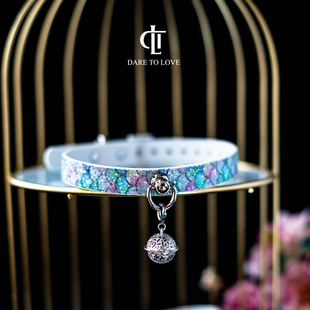 【DTL】炫彩choker字母项圈pupp吊牌可刻字K9定制牵引男女m通用