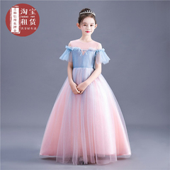 儿童礼服出租 女童模特走秀 公主裙 婚礼花童婚纱钢琴表演服租赁