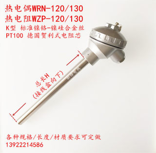 PT00铂热电阻WZP-120/130/131不锈钢测温棒退火炉探头温度传感器