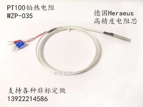 PT100铂热电阻WZP-035防水耐高温腐蚀感温探头测温棒温度传感器 - 封面