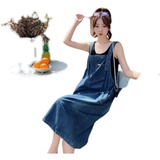 牛仔背带裙女夏季2023新款设计感减龄宽松显瘦连衣1632-P110-K158，女装连衣裙，浙宝179