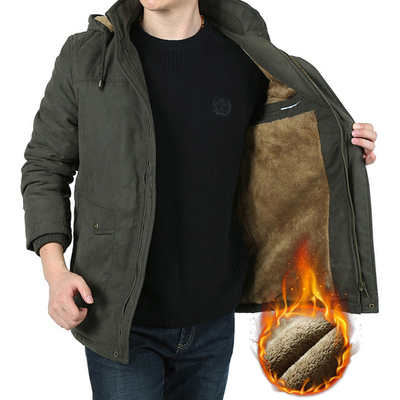 冬季多口袋加绒加厚棉衣