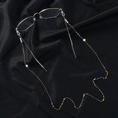 淡水珍珠不锈钢口罩链条老花镜眼镜链女挂脖挂绳防滑防丢耳机链子