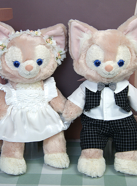 婚纱裙礼服适用玲娜贝尔S号衣服着替13英寸露露情侣娃衣替换套装