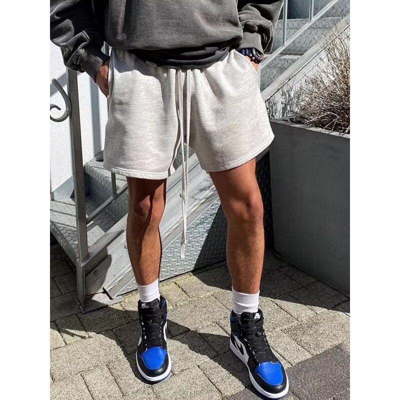 夏季新款美式运动短裤男潮牌薄款设计感小众宽松大码街头休闲裤子