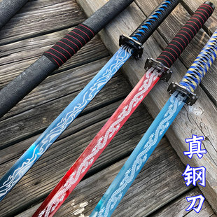 户外刀具唐横刀剑开荒打野一体高锰钢防身练武镇宅家居摆件未开刃