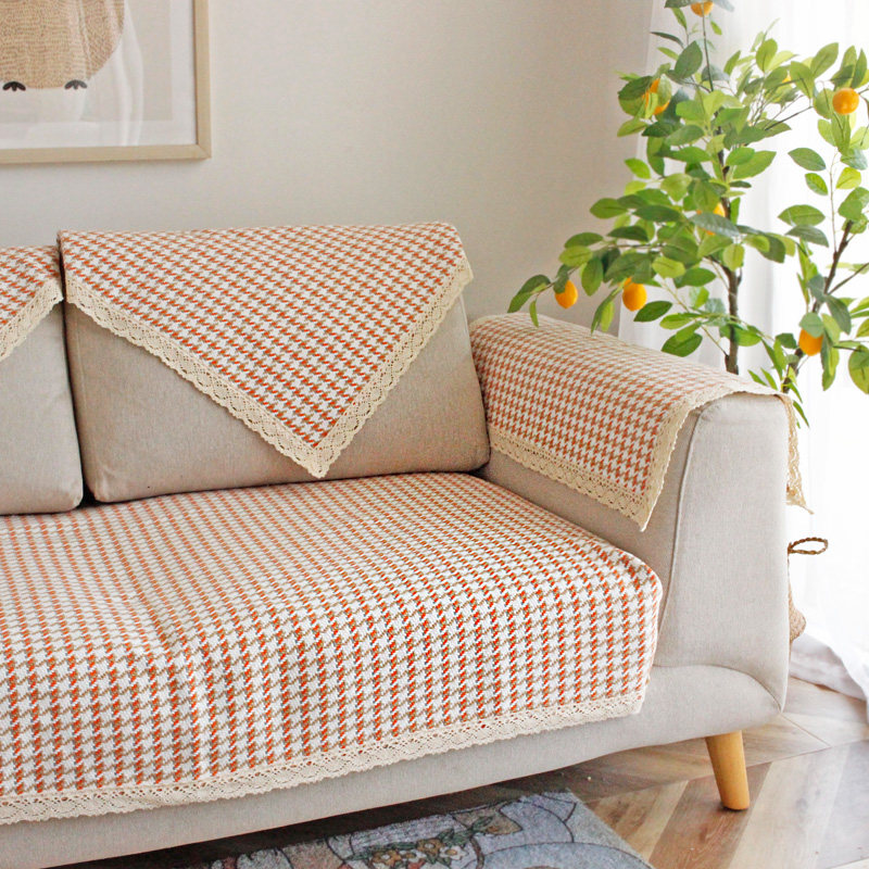 四季通用沙发垫子现代简约靠背扶手巾布艺千鸟格防滑老粗布沙发巾,居家布艺,沙发垫,淘宝优惠券,粉丝福利购,淘宝优惠卷