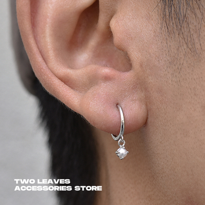 TWOLEAVES纯银男女挂坠珍珠耳环